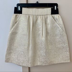 Charlotte Russe Gold Patterned Skirt S
